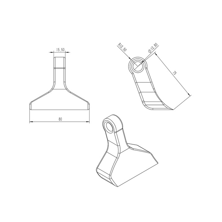 Vasaraterä Heavy duty, 77 mm/345 g