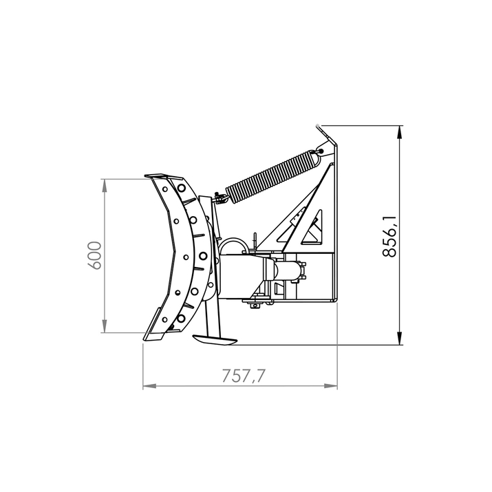 Lumiaura 2,5 m, pultattu pieni BM-kiinnike