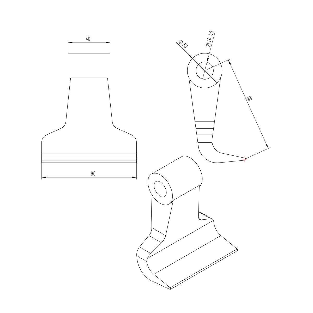 Vasaraterä 90 mm/800 g