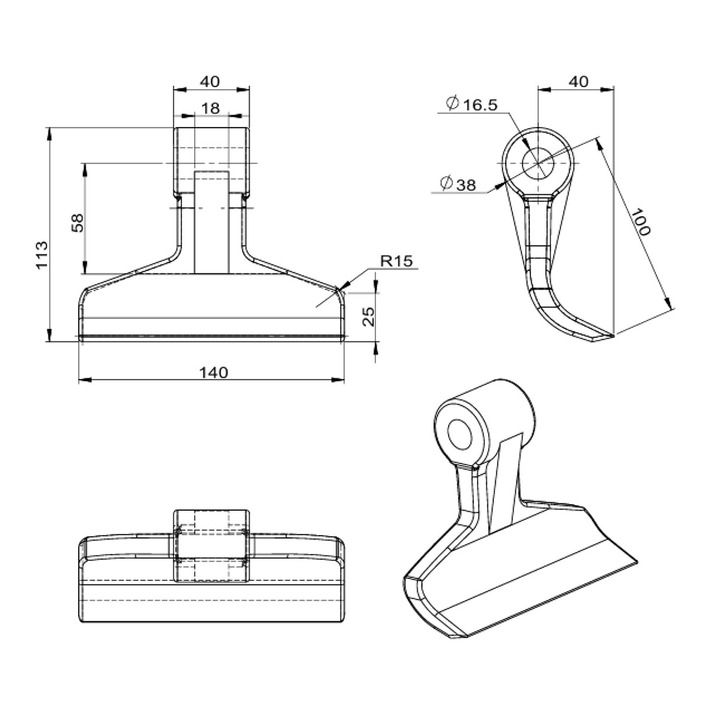 Vasaraterä 140 mm/1200 g