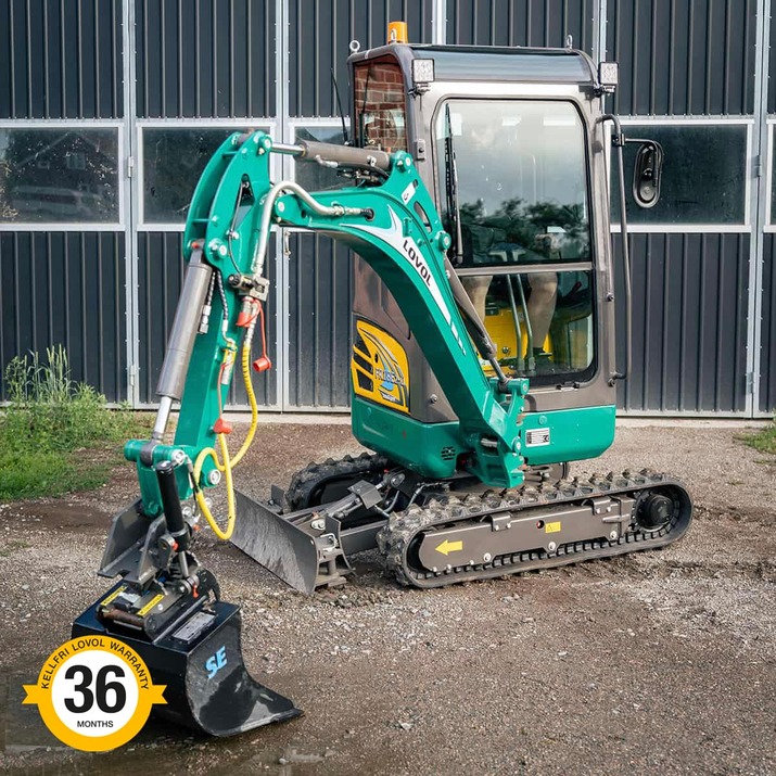 1,8 tonnin Lovol-minikaivuri ohjaamolla, pikakiinnike S30/180