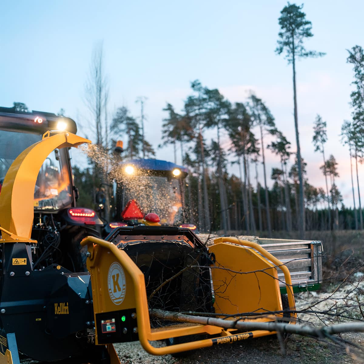 Haketin 150, jossa on hydraulinen syöttö - Kellfri