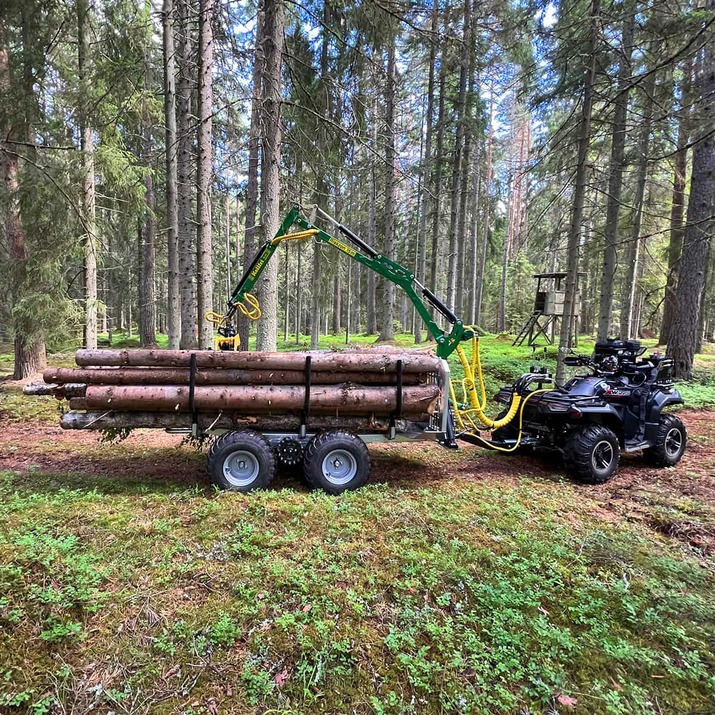 3 tonnin metsävaunu 4,2 m kuormaimella
