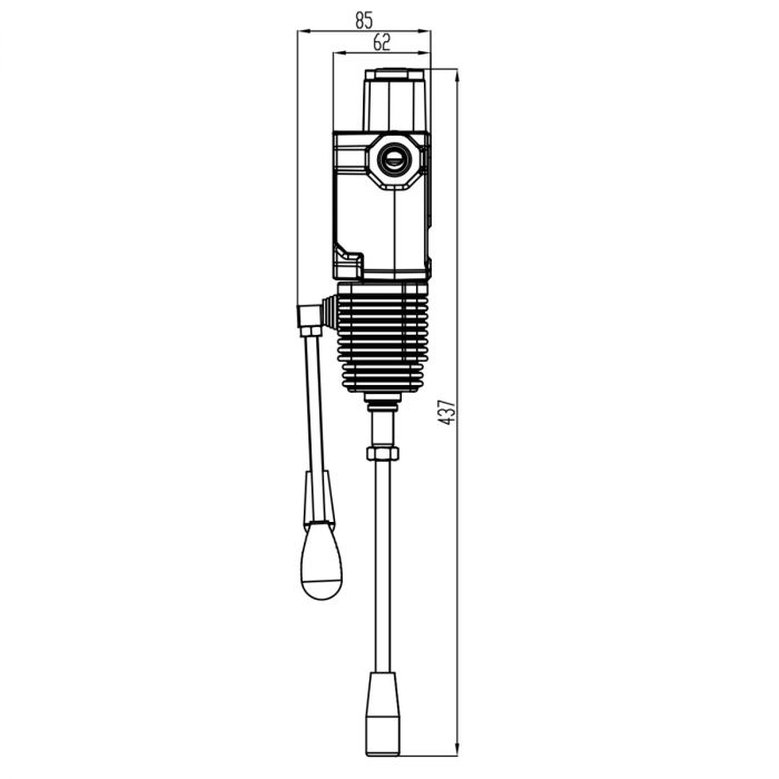 Venttiililohko 8-osainen, 2-vipuinen, 25l/min