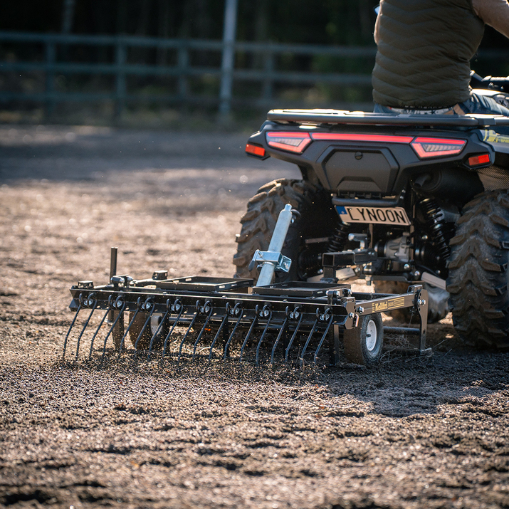 Pihaharava ATV säädettävä työkorkeus ja vetopiste
