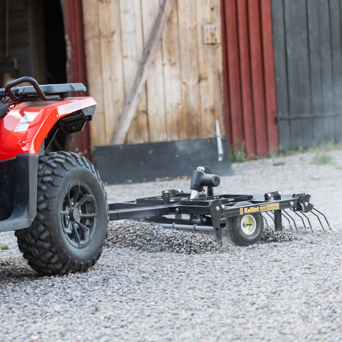 Pihaharava ATV säädettävä työkorkeus ja vetopiste
