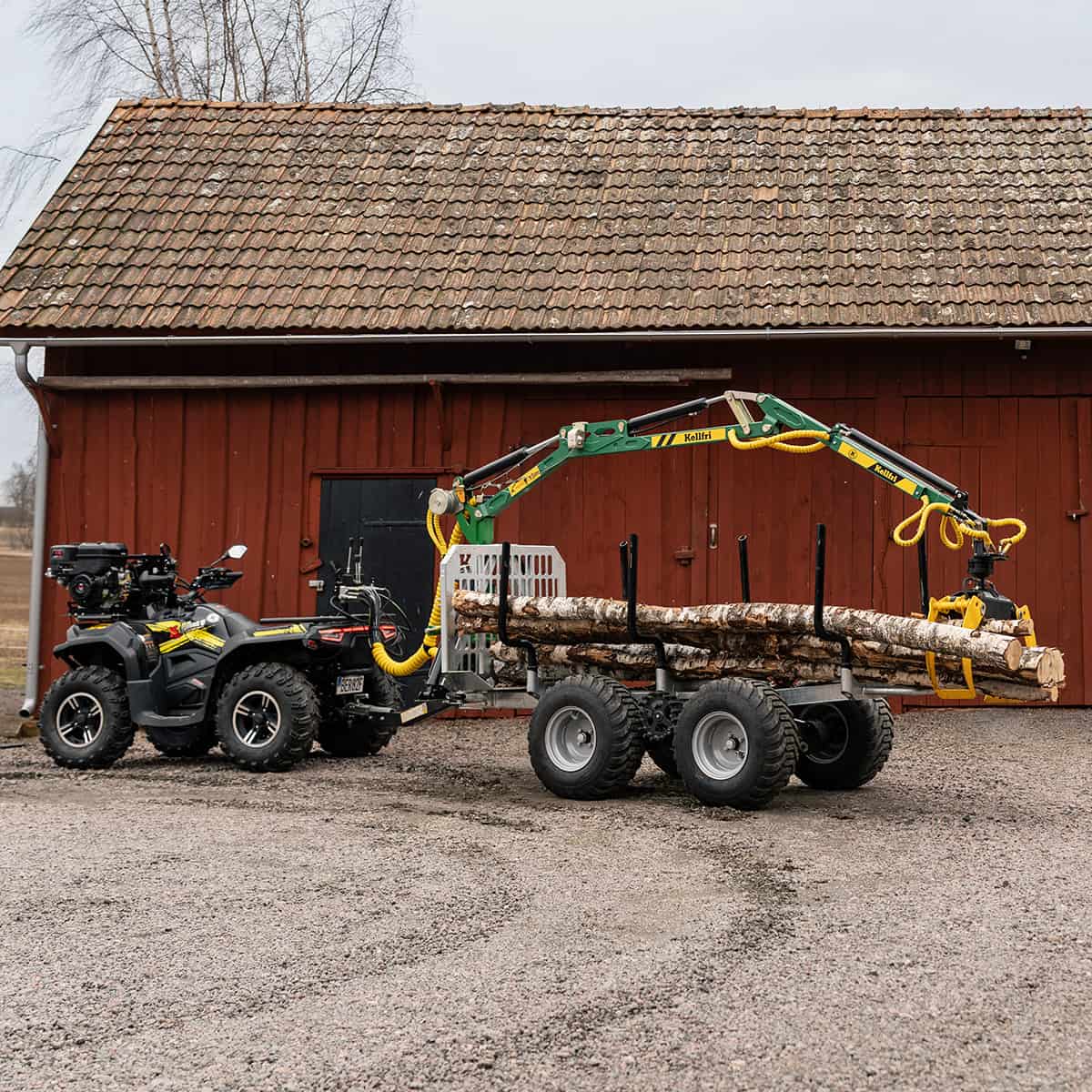 3 tonnin metsävaunu 4,2 m kuormaimella