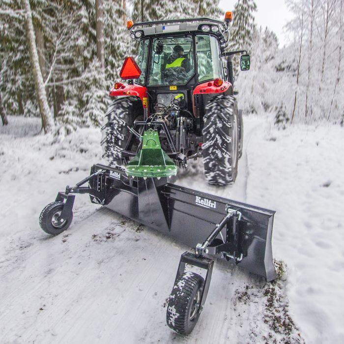 Takalana 2,5 m, sis. pyörät ja hydraulisylinterin