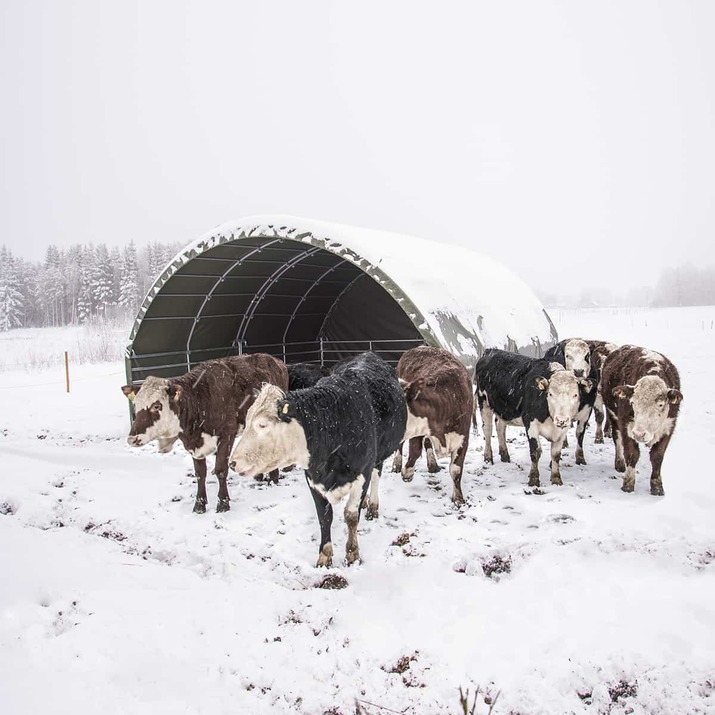 Tuulensuoja 6 x 6 m, sis. jaluskaarelliset aitaelementit