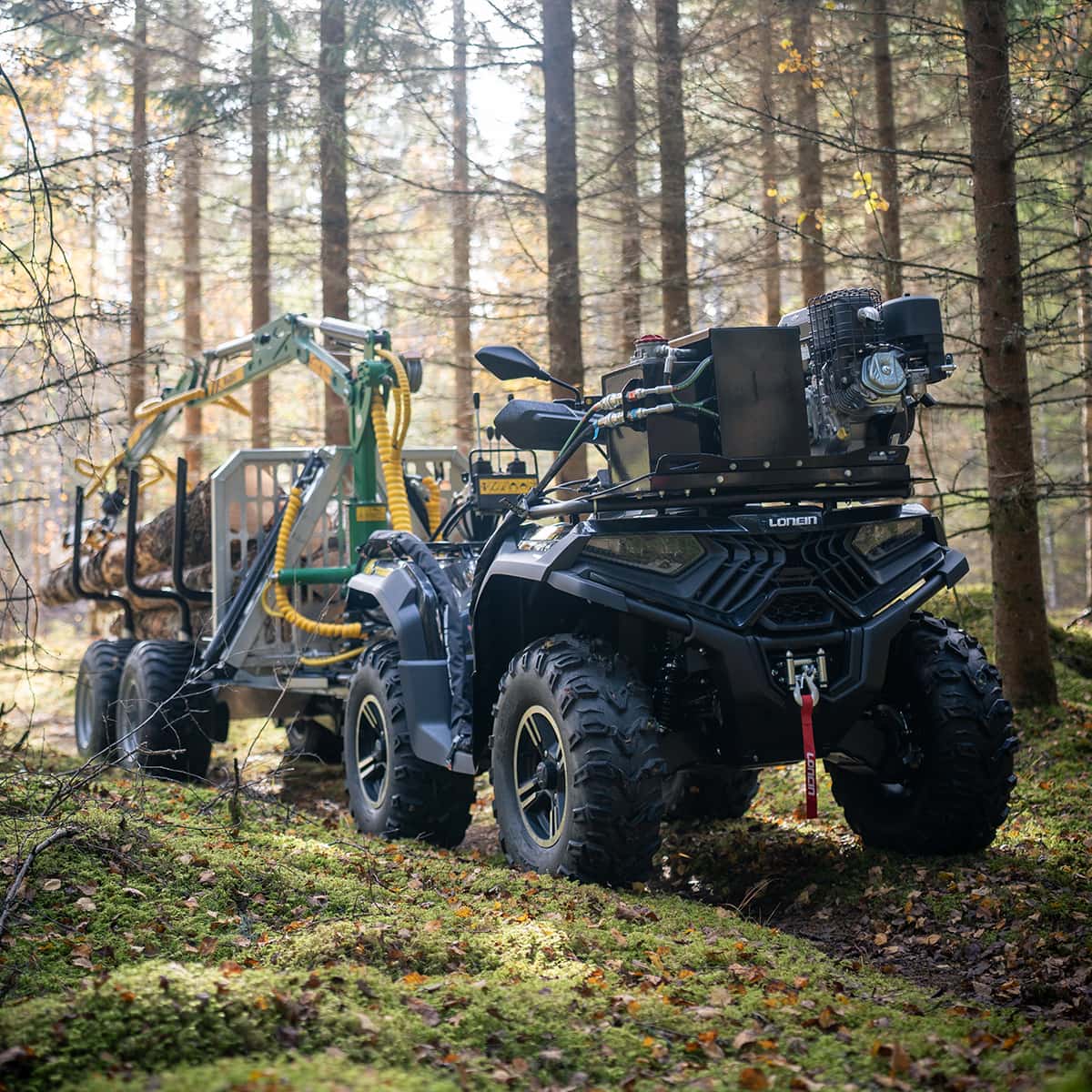 3 tonnin metsävaunu 4,2 m kuormaimella