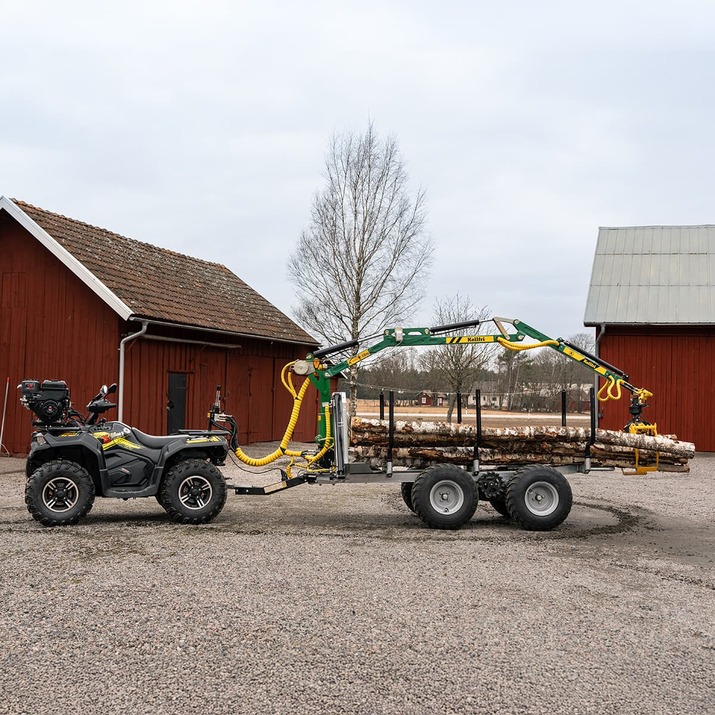 3 tonnin metsävaunu 4,2 m kuormaimella