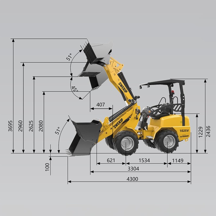Pyöräkuormaaja Swekip 1025 Stage V