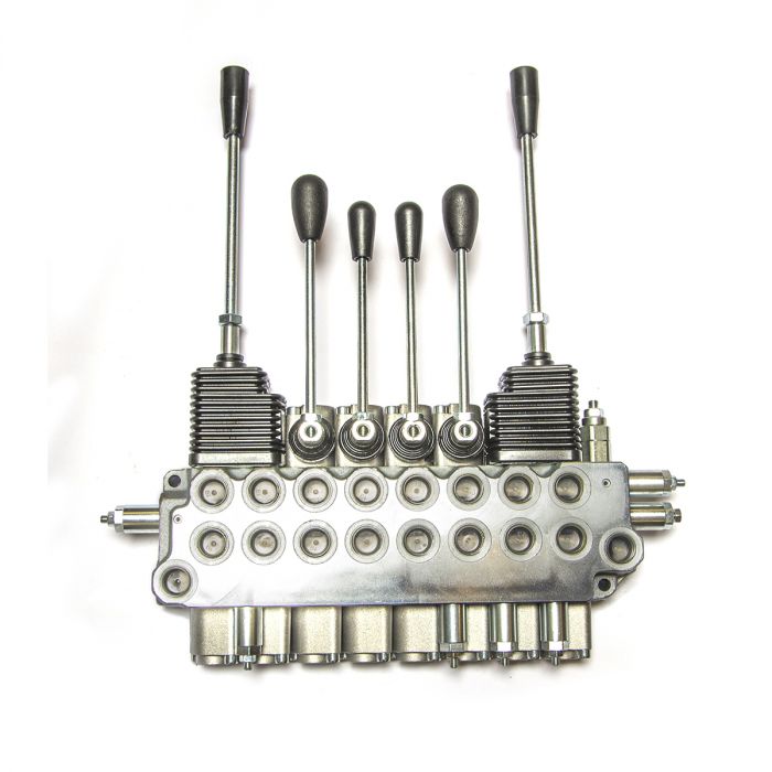 Venttiililohko 8-osainen, 2-vipuinen, 25l/min