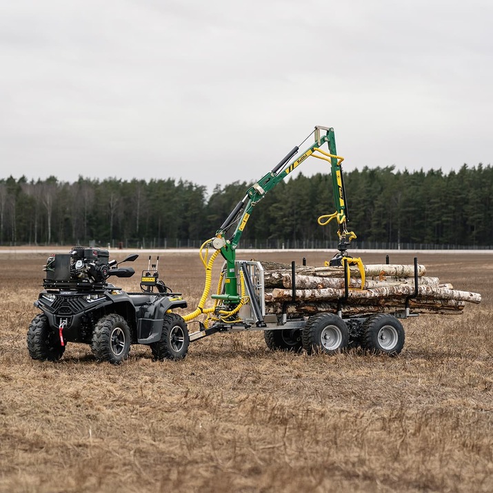 3 tonnin metsävaunu 4,2 m kuormaimella
