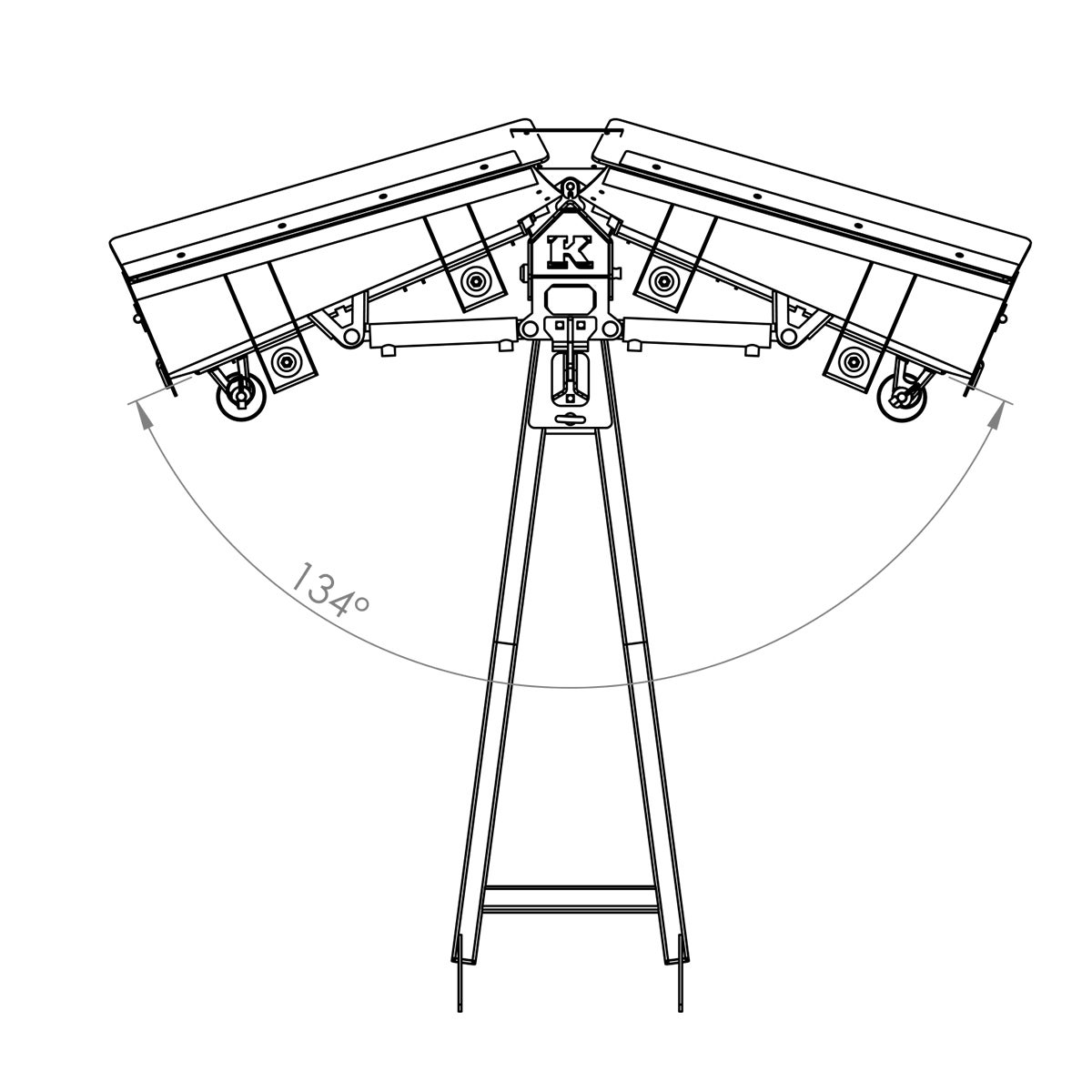 ATV-Nivelaura 150 cm hydraulikoneikolla ja sylinterillä